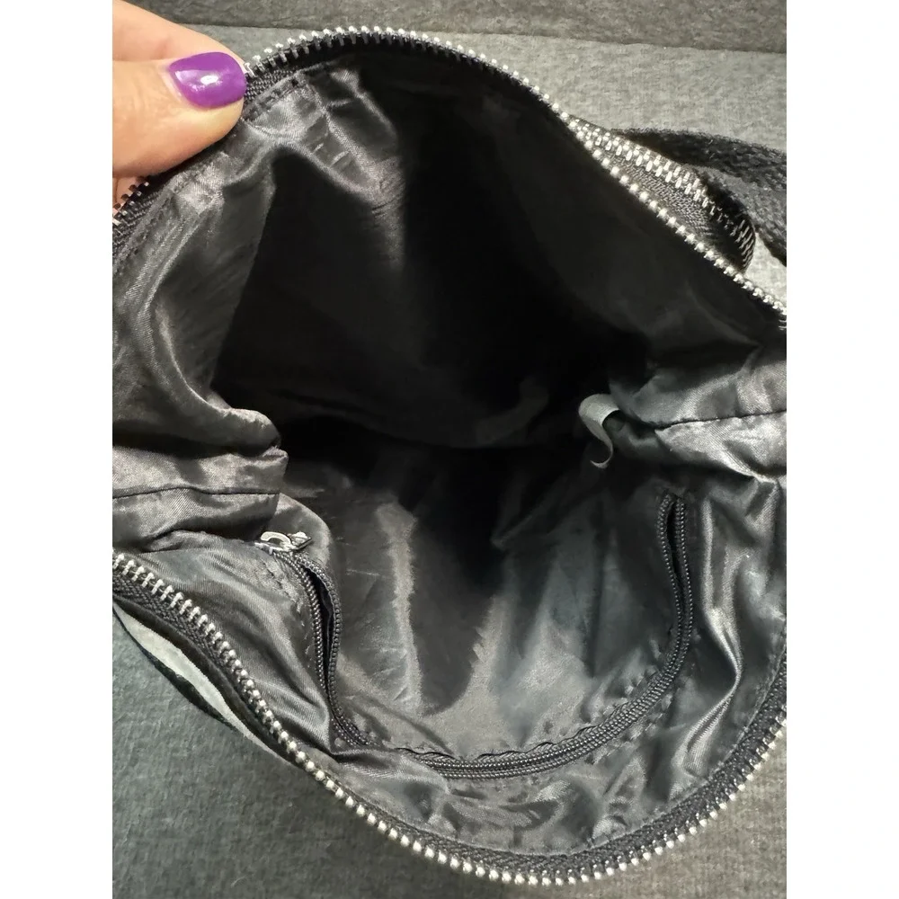Madden Girl Black/ White Striped Crossbody Bag